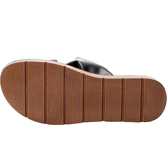 NEW CORKYS FOOTWEAR women's with a twist sandals in black - Picture 4 of 6